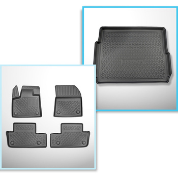 Completo di tappetini e tappetino per bagagliaio TPE per: Peugeot 3008 II Hybrid