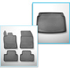 Completo di tappetini e tappetino per bagagliaio TPE per: Peugeot 308 III 12.2021-.... (Hatchback) - non per versione Plug-in ibrida; non per la versione elettrica