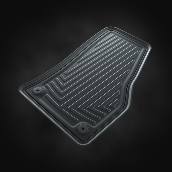 Tappetini auto in gomma compatibili con Volkswagen Golf VIII (2019-....) - tappeti gomma - nero