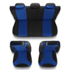 Coprisedili compatibili con Skoda Fabia I, II, III (1999-2019) - fodere sedili universali - set coprisedili auto - TR-BL