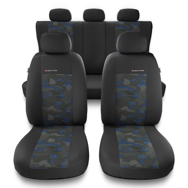 Coprisedili compatibili con Suzuki Splash (2008-2015) - fodere sedili universali - set coprisedili auto - UNE-BL