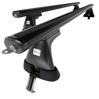 Barre portatutto in alluminio compatibili con Alfa Romeo 166 Berlina (2004-2007) - senza punti di fissaggio di serie - portapacchi auto colore nero - portabagagli barre da tetto
