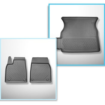 Completo di tappetini e tappetino per bagagliaio TPE per: Tesla Model X 01.2021-.... (SUV)