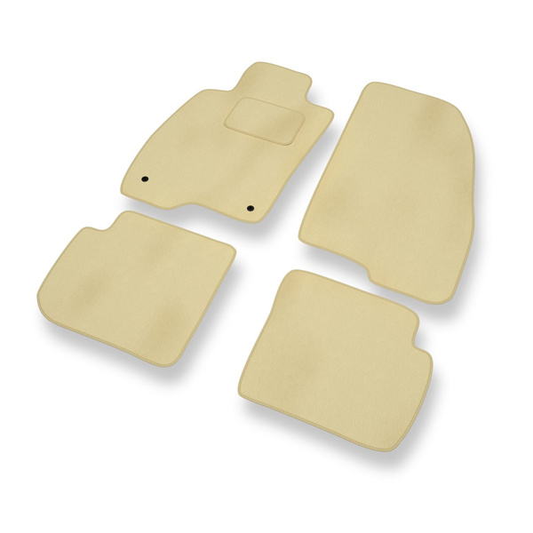 Premium tappetini auto in velluto compatibili con Alfa Romeo MiTo Hatchback (2008-2018) - tappeti auto beige