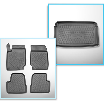 Completo di tappetini e tappetino per bagagliaio TPE per: Opel Mokka B 02.2021-.