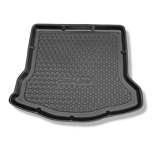Vasca baule compatibile con Ford Focus III Berlina (05.2011-08.2018) - con ruota di scorta o kit di riparazione - tappetino per bagagliaio - tappeto bagagliaio per auto