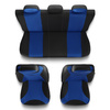 Coprisedili compatibili con Toyota Proace I, II (2013-....) - fodere sedili universali - set coprisedili auto - TR-BL