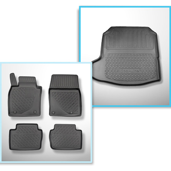 Completo di tappetini e tappetino per bagagliaio TPE per: Mazda 3 IV BP 03.2019-
