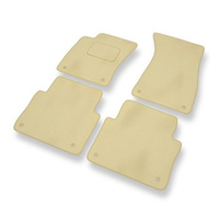 Premium tappetini auto in velluto compatibili con Audi A8 II D3 (versione lunga) (2002-2010) - tappeti auto beige