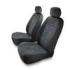 Coprisedili anteriori compatibili con Alfa Romeo 166 I, II, III (1998-2007) - fodere sedili universali - set coprisedili auto - 2UNE-BL
