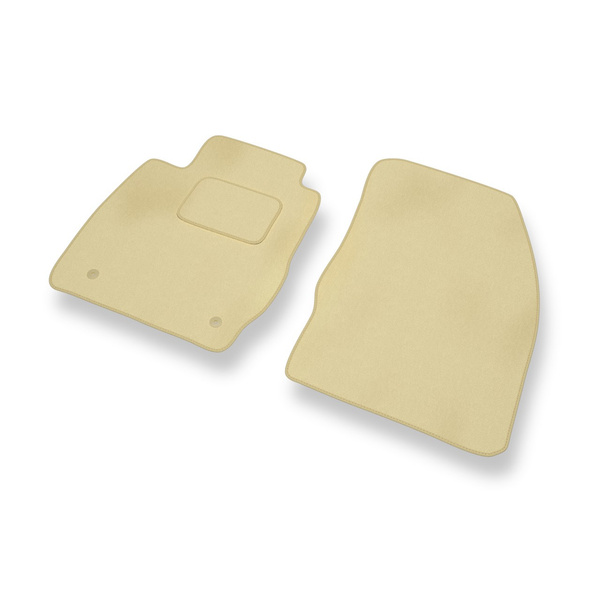 Premium tappetini auto in velluto compatibili con Ford Fiesta VI Hatchback, Van (2008-2012) - tappeti auto beige