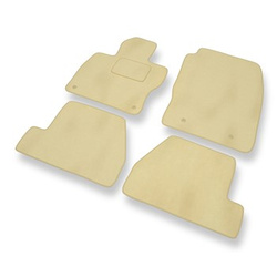 Premium tappetini auto in velluto compatibili con Ford Focus III (2010-2018) - tappeti auto beige