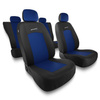 Coprisedili compatibili con Renault Koleos I, II (2008-2019) - fodere sedili universali - set coprisedili auto - S-BL