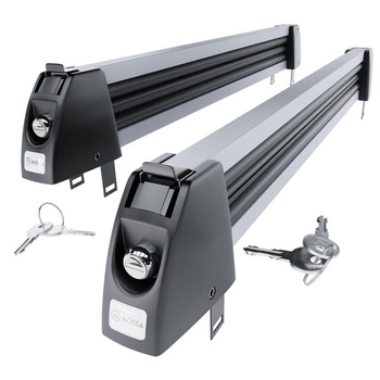 Portasci per barre portatutto - Ski rack M-7703s - argento - per 3 paia di sci o