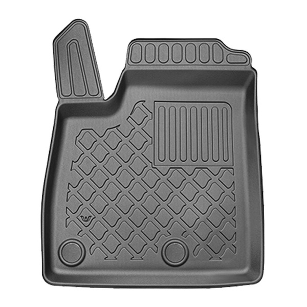 Completo di tappetini e tappetino per bagagliaio TPE per: Renault Austral Mild Hybrid 12.2022-.... (SUV) - 5 posti; bagagliaio superiore (soglia di carico piana); pavimento mobile nella posizione più alta