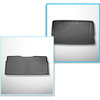 Completo di tappetini e tappetino per bagagliaio TPE per: Mercedes-Benz Classe V W447 06.2014-.... (Van) - versione lunga (interasse 3.200 mm, lunghezza auto 5.140 mm); dietro la 3a fila di sedili; senza divisioni nel bagagliaio; seconda fila