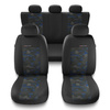 Coprisedili compatibili con Citroen C3 Aircross I, II (2017-....) - fodere sedili universali - set coprisedili auto - UNE-BL