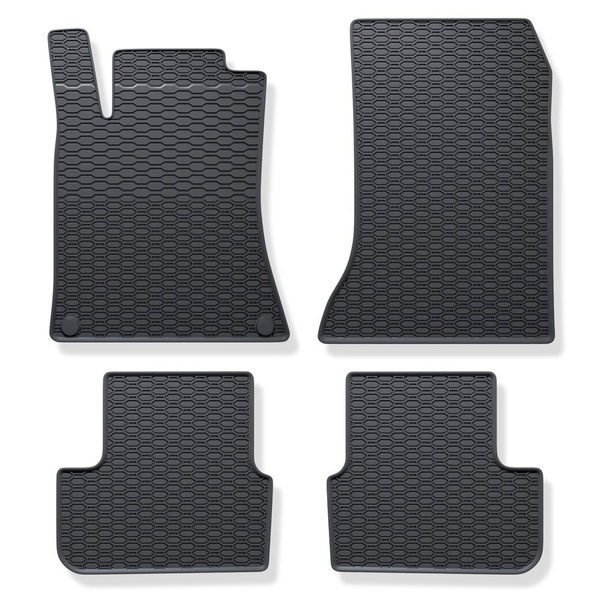 Tappetini auto in gomma compatibili con Mercedes-Benz GLA X156 SUV (2013-2019) - tappeti gomma - nero - 4 pz.