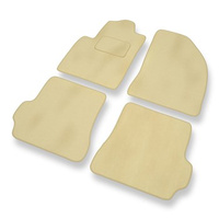 Premium tappetini auto in velluto compatibili con Ford Fiesta V (2002-2008) - tappeti auto beige