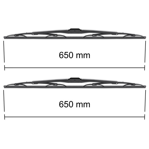 Spazzole tergicristallo anteriori compatibili con Volvo FH Camion (1993-2012) - tergicristalli auto - lame tergilunotto - spazzole standard