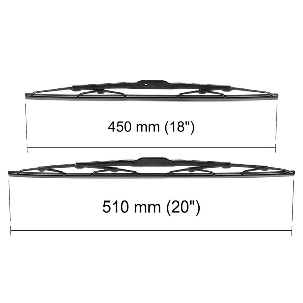 Spazzole tergicristallo anteriori compatibili con Honda Civic V, VI Aerodeck, Coupé, Hatchback, Liftback, Berlina (10.1991-02.2001) - tergicristalli auto - lame tergilunotto - spazzole standard