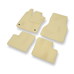 Premium tappetini auto in velluto compatibili con Smart Fortwo III (2014-2023) - tappeti auto beige