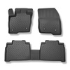 Tappetini Auto in TPE compatibili con Ford S-Max II Monovolume (09.2015-2023) - 5 o 7 posti; senza la terza fila di sedili - tappeti auto neri