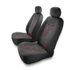 Coprisedili anteriori compatibili con Citroen C3 I, II, III (2002-2019) - fodere sedili universali - set coprisedili auto - 2UNE-RD