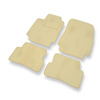 Premium tappetini auto in velluto compatibili con Renault Clio III Sporter, Hatchback (2005-2013) - tappeti auto beige