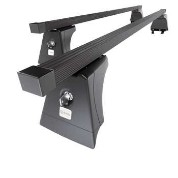 Barre portatutto in acciaio compatibili con Opel Corsa E Hatchback (2015-2019) - con punti di fissaggio di serie - portapacchi auto colore nero - portabagagli barre da tetto