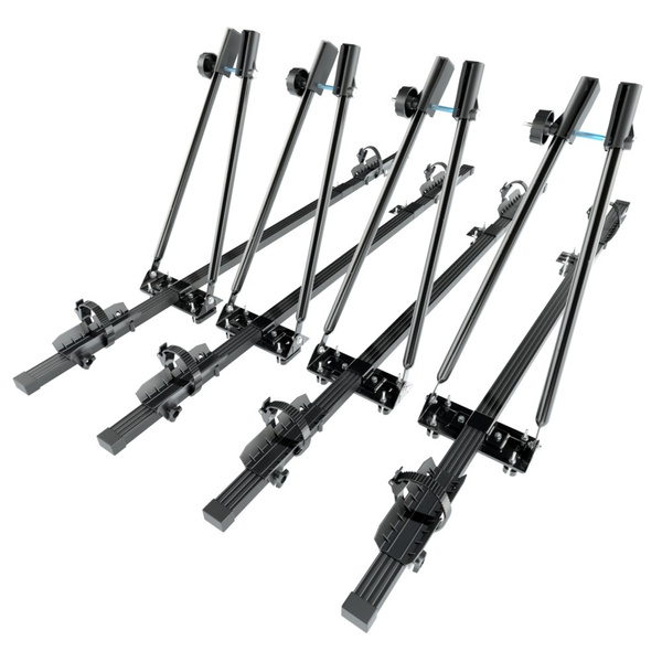 4x Portabici da tetto, Portabiciclette con barra in acciaio - 4xM-04