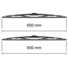 Spazzole tergicristallo anteriori compatibili con Renault Premium Camion (1996-2014) - tergicristalli auto - lame tergilunotto - spazzole standard