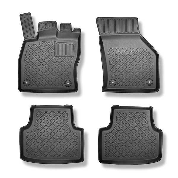 Tappetini Auto in TPE compatibili con Skoda Octavia III 5E Station Wagon (05.2013-05.2020) - tappeti auto neri