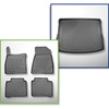 Completo di tappetini e tappetino per bagagliaio TPE per: Kia Niro II (SG2) 06.2022-.... (Crossover) - per versione HEV ibrida; EV (electric); bagagliaio superiore; pavimento mobile nella posizione più alta; non per versione Plug-in ibrida