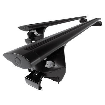 Barre portatutto in alluminio compatibili con Ford Edge SUV (2015-2020) - corrimano integrati - portapacchi auto colore nero - portabagagli barre da tetto