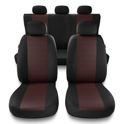 Coprisedili compatibili con Seat Ibiza I, II, III, IV, V (1984-2019) - fodere sedili universali - set coprisedili auto - PF-RD