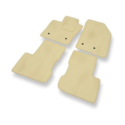 Premium tappetini auto in velluto compatibili con Fiat 500X (2015-2024) - tappeti auto beige