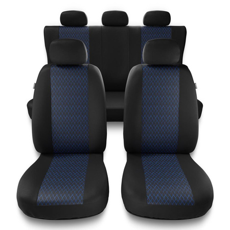 Coprisedili compatibili con Mazda 2 I, II, III, IV (2003-....) - fodere sedili universali - set coprisedili auto - PF-BL