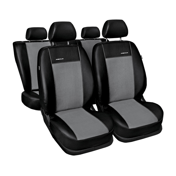 Coprisedili su misura compatibili con Seat Leon I Hatchback (1999-2005) - fodere sedili - set coprisedili auto - grigio