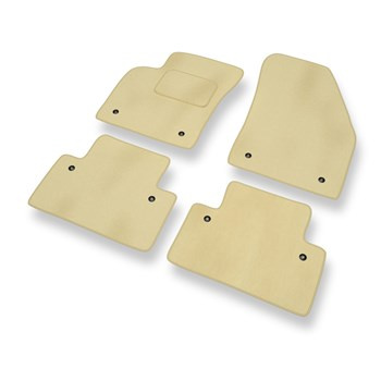 Premium tappetini auto in velluto compatibili con Volvo C70 II (2006-2014) - tappeti auto beige