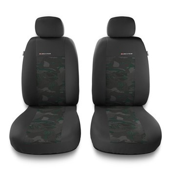 Coprisedili anteriori compatibili con Ford Escort MK5, MK6, MK7 (1990-2000) - fodere sedili universali - set coprisedili auto - 2UNE-GR