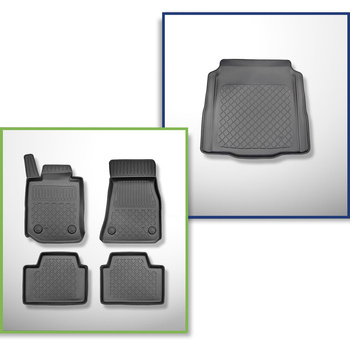 Completo di tappetini e tappetino per bagagliaio TPE per: BMW 3 G20, M3 G80 03.2