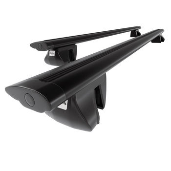 Barre portatutto in alluminio compatibili con Fiat Idea Monovolume (2003-2012) - corrimano - portapacchi auto colore nero - portabagagli barre da tetto