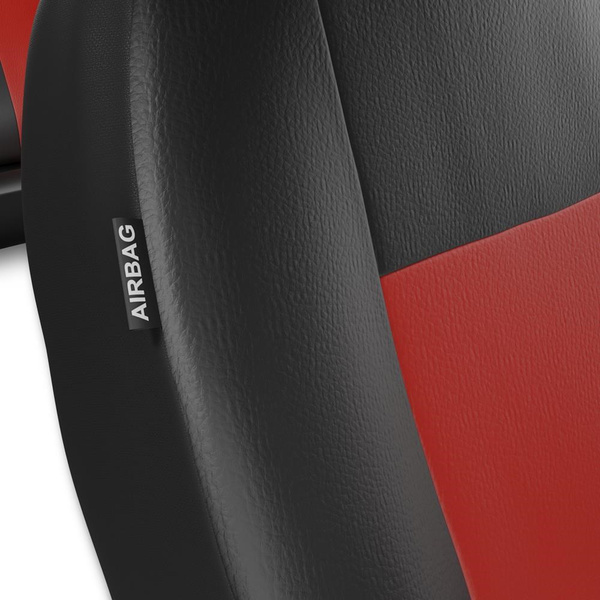 Coprisedili anteriori compatibili con Seat Leon I, II, III (1999-2019) - fodere sedili universali - set coprisedili auto - 2CM-RD