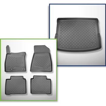 Completo di tappetini e tappetino per bagagliaio TPE per: Kia Niro II (SG2) 06.2