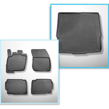 Completo di tappetini e tappetino per bagagliaio TPE per: Ford Mondeo V 01.2015-