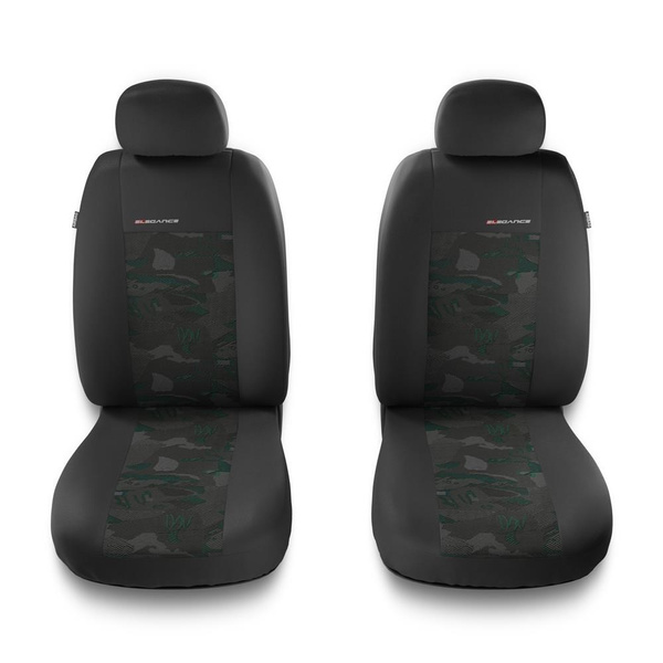 Coprisedili anteriori compatibili con Peugeot Bipper (2009-2016) - fodere sedili universali - set coprisedili auto - 2UNE-GR