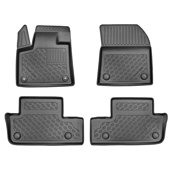 Tappetini Auto in TPE compatibili con Peugeot 3008 II Hybrid & Hybrid4 SUV (09.2019-....) - con Hi-Fi-System FOCAL - tappeti auto neri