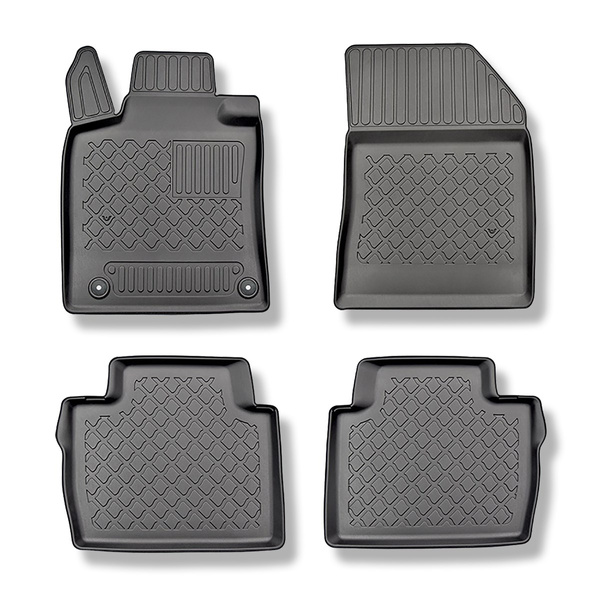 Tappetini Auto in TPE compatibili con Peugeot 508 II Berlina, SW (11.2018-....) - anche per la versione ibrida - tappeti auto neri