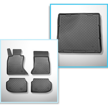 Completo di tappetini e tappetino per bagagliaio TPE per: BMW 5 F11 06.2010-2013